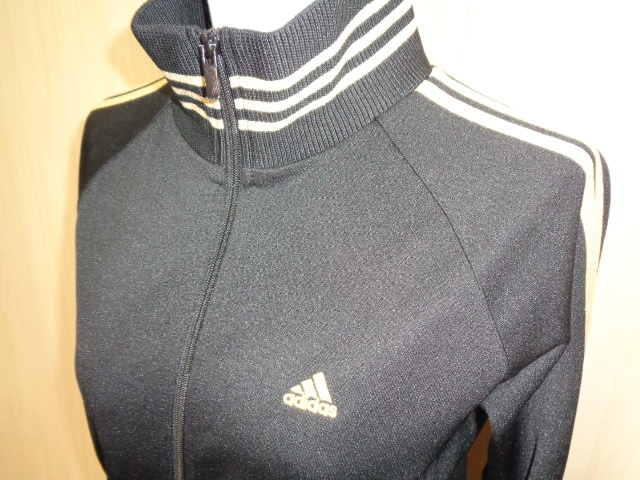 b452*adidas jersey * Adidas M lady's black / metallic Gold warm-up jacket Clma365 jersey 5H