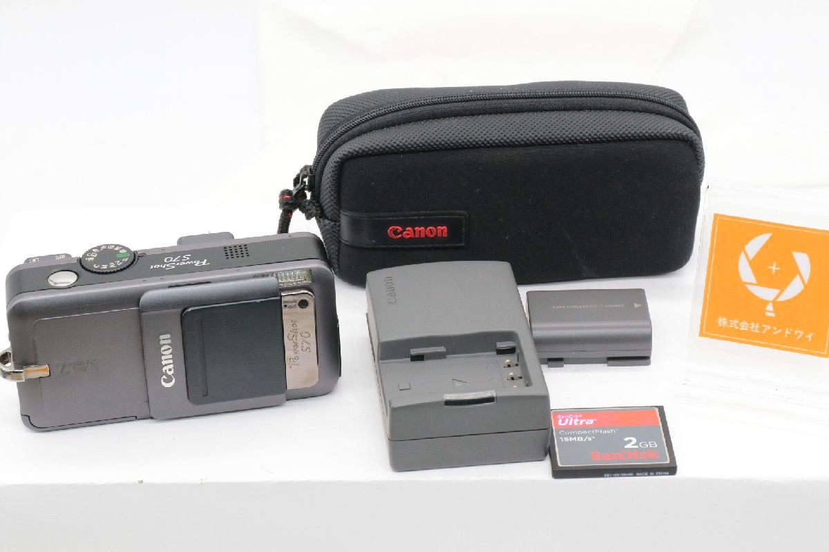 【良品/動作/初心者デジカメ】CANON キャノン POWERS SHOT S70（バッテリー、充電器、CFメモリーカード付）#3913_画像1