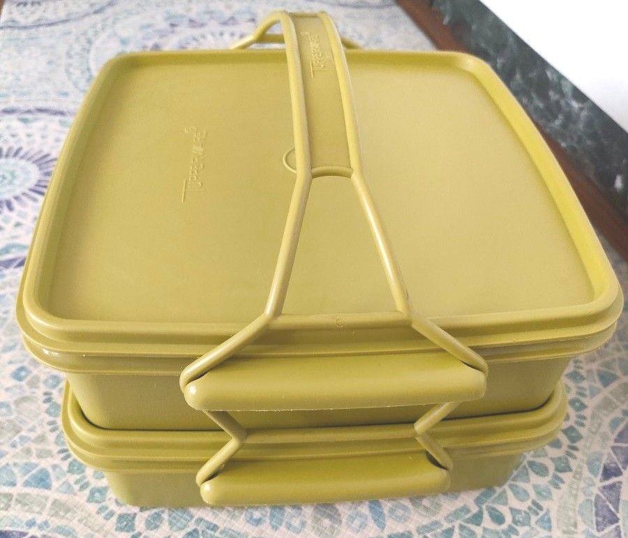 タッパーウェア ランチボックス Tupperware すのこ付 二段 ランチボックス オールドタッパー