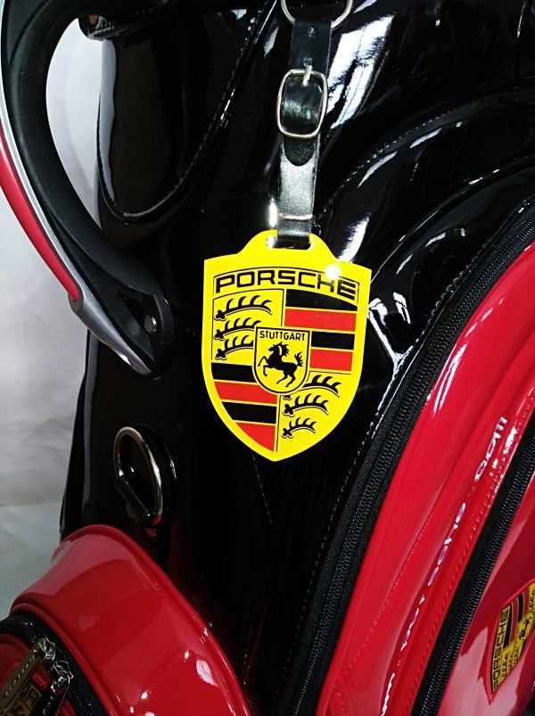 保時捷PORSCHE球童包高爾夫球童包高爾夫球包輕量級9.5未使用☆紅色/黑色 原文:ポルシェ PORSCHE キャディバッグ ゴルフキャディバッグ ゴルフバック 軽量 9.5型 未使用☆レッド /ブラック