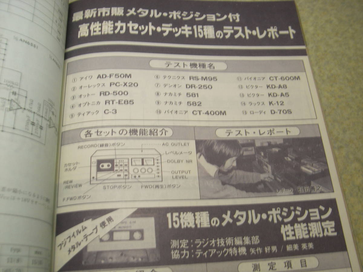 ラジオ技術　1979年5月号　テスト/ナカミチ581/582/ラックスK12/ティアックC-3/ビクターKD-A8/KD-A5/アイワAD-F50M/テクニクスRS-M95など_画像2