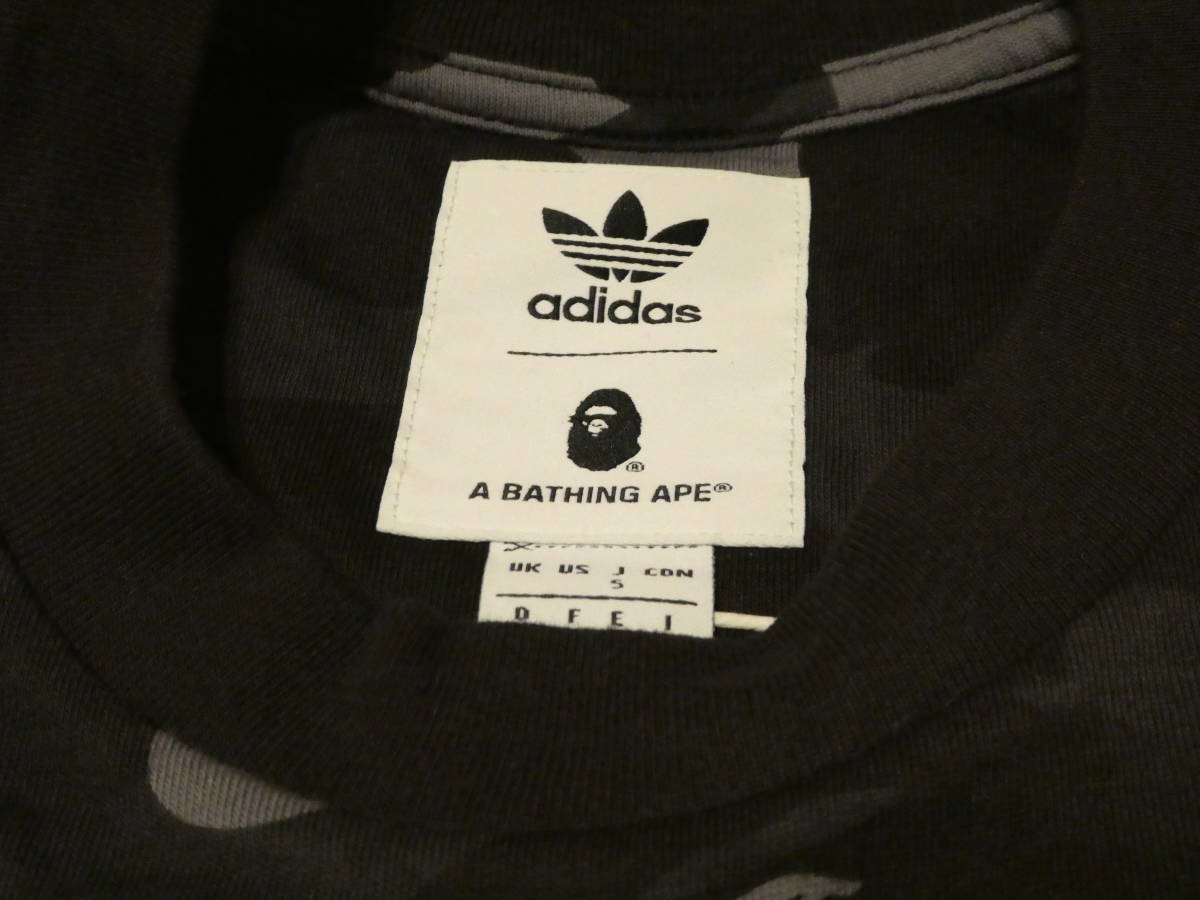 正規品 【Sサイズ】18年製 BAPE ADIDAS ORIGINALS SSL TEE CINDER CAMO アディダス ベイプ 　　　　　bbc pharrell yeezy好きにおすすめ_画像3