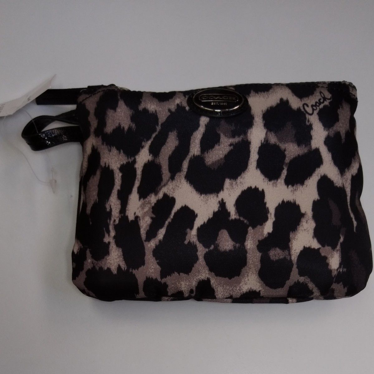 【日本未発売・未使用品】COACH コーチ オセロット柄 スモール ナイロン トート 収納ポーチ付 F77442