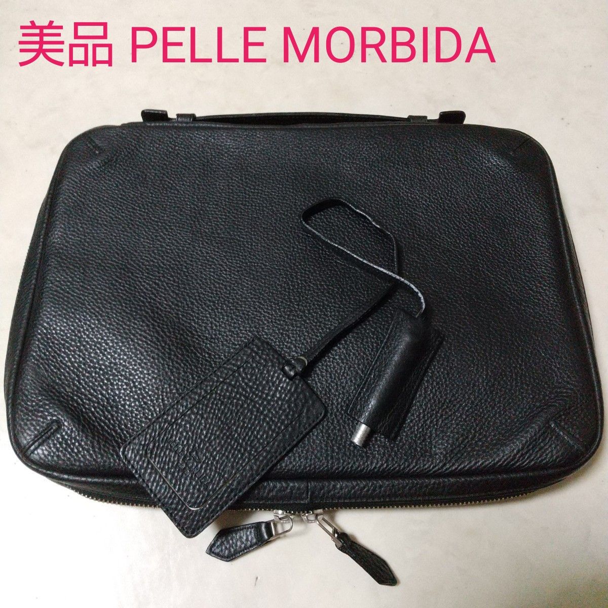 美品 PELLE MORBIDA ペッレモルビダ クラッチバッグ 本革 レザー-