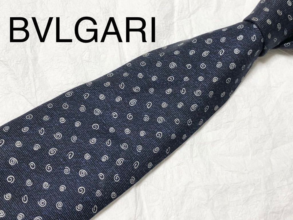 新品 BVLGARI ブルガリ シルク ネクタイ セッテピエゲ イタリア製-