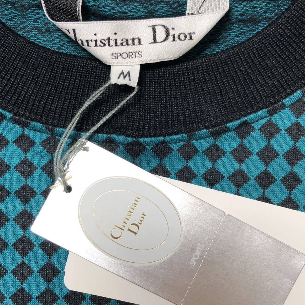 ■新品タグ付き■Christian Dior SPORTS クリスチャンディオール　スウェット　パーカー　フード取り外し可　sizeM 市松模様　チェック_画像7