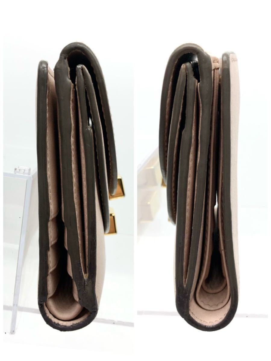 美品 希少 CHLOE クロエ ジョージア 三つ折り財布 レザー 刻印 美品 希少 CHLOE クロエ ジョージア 三つ折り財布 レザー 刻印