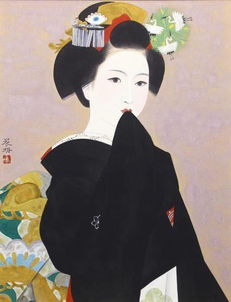 Yahoo!オークション - 加藤晨明「舞妓」日本画 10号 金泥仕様 共 Yahoo!オークション - 加藤晨明「舞妓」日本画 10号 金泥仕様 共