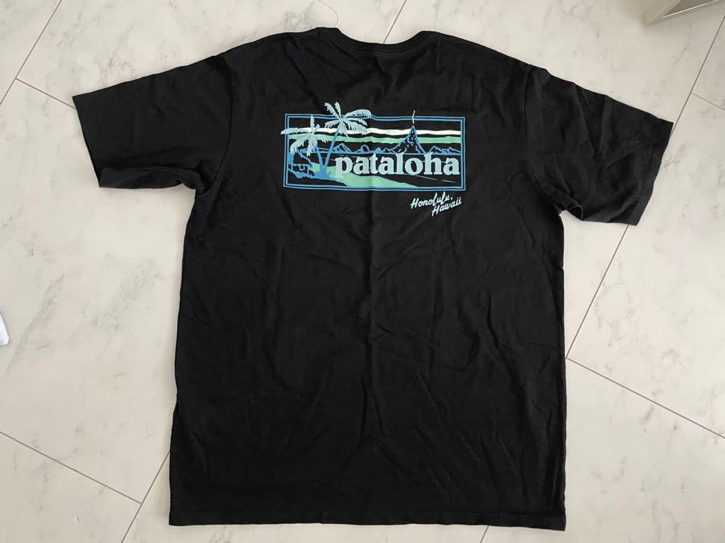 新品　ハワイ限定　patagonia パタゴニア　Tシャツ パタロハ　パタロハ　pataloha ハワイ限定　ホノルル　半袖Tシャツ　黒　ブラック　M