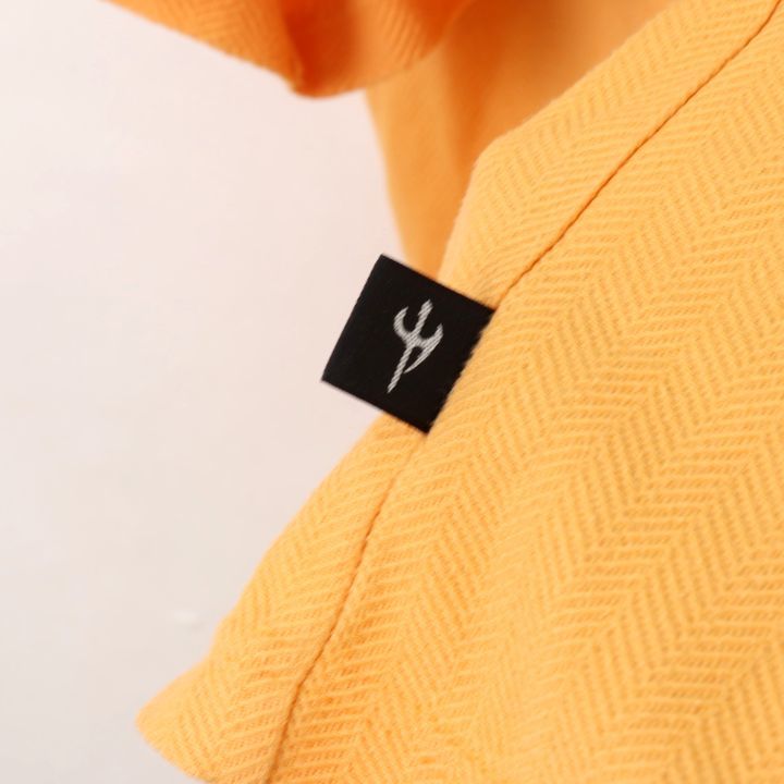 ザノースフェイス ポロシャツ 半袖 ハーフジップ NT31202 ロゴ刺繍 トップス メンズ Lサイズ オレンジ THE NORTH FACE_画像6