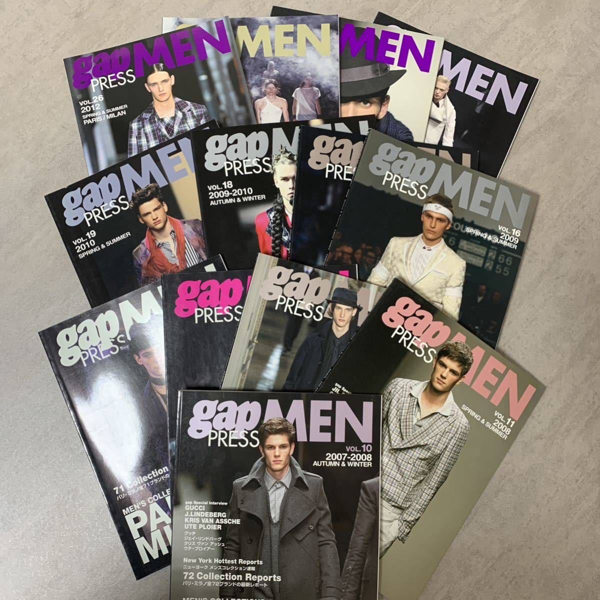 新到着 19 18 17 16 15 14 13 11 VOL.10 13冊セット MEN PRESS gap 21