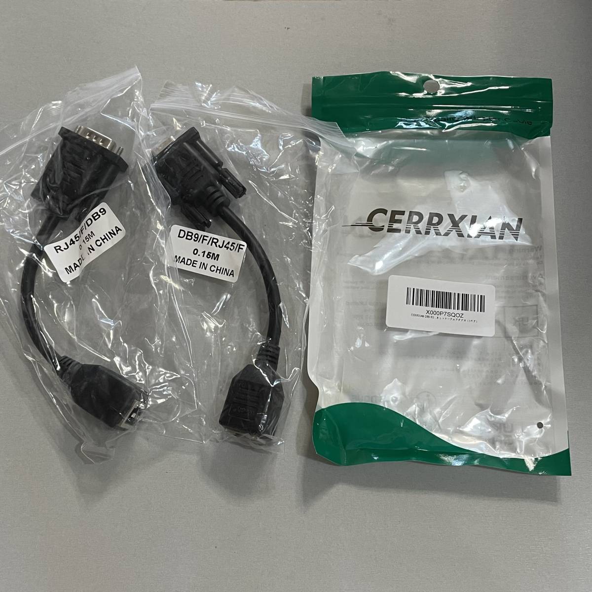 CERRXIAN DB9 RS232 COMメスポート - RJ45メス+ RS232メス - RJ45メスコネクタカードDB9シリアルポートエクステンダ - LAN CAT5 （1ペア）_画像9