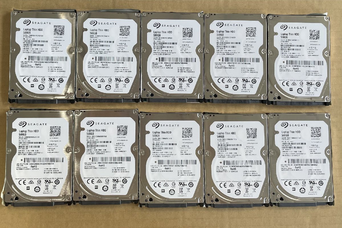 SEAGATE ST500LM021×10個セット 500GB 2.5 インチ SATA HDD500GB使用時間2007H～9724H★F524