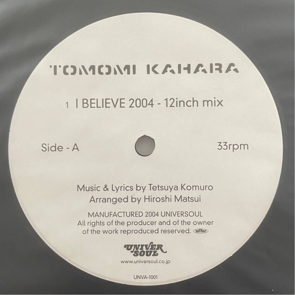 稀少 プロモ 華原朋美 TOMOMI KAHARA / I BELIEVE 2004 PROMO / レコード 安室奈美恵 浜崎あゆみ TRF 宇多田ヒカル_画像1