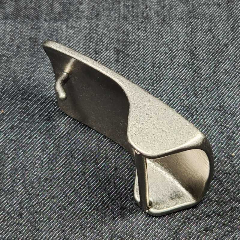 真鍮製 ベルト幅40mm用 超重厚プレートバックル (シルバー　ブラス)　馬具職人工房_画像3