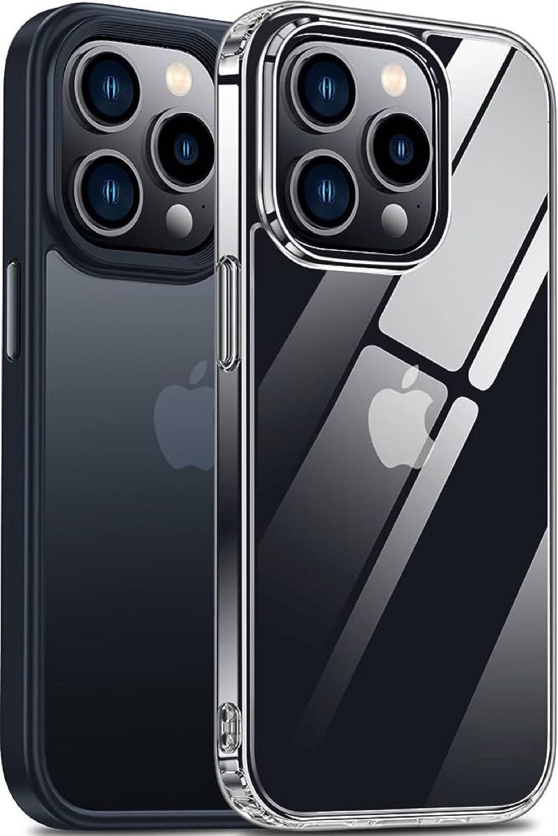  iPhone14 Pro 用 ケース クリア 黄ばみ防止 + 半透明 マット感 