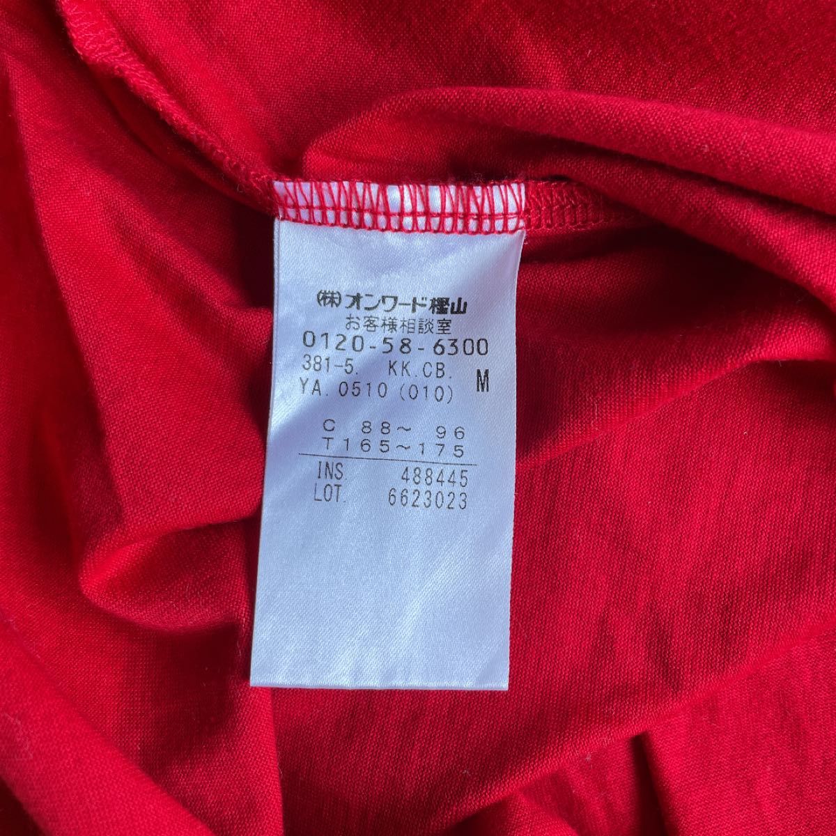 カルバンクライン　Tシャツ　半袖　赤　レッド　ワッペン　シンプル　メンズ　派手　アルファベット　C カットソー　クルーネック