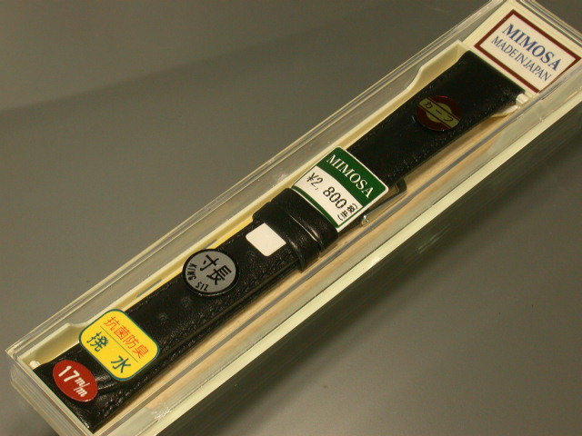 【送料無料】 17mm黒カーフ 寸長 バンドLR-A ロングサイズ MIMOSA_画像3