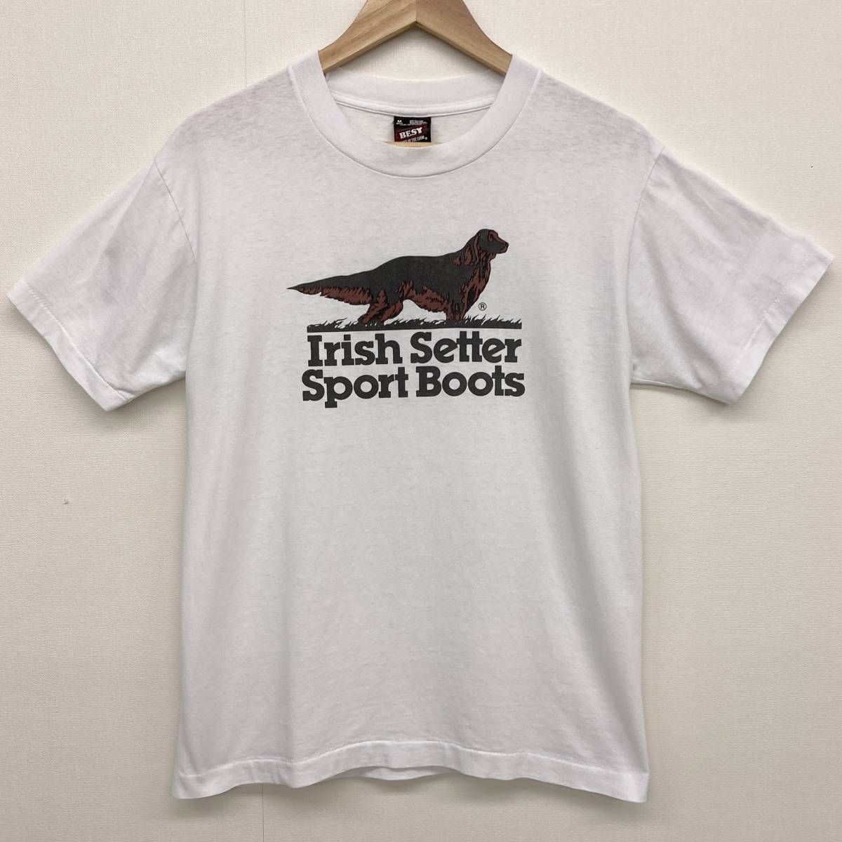 レア 90s 犬タグ RED WING 半袖 Tシャツ Irish Setter Mサイズ REDWING レッドウィング アイリッシュセッター VINTAGE ビンテージ 3060326_画像1