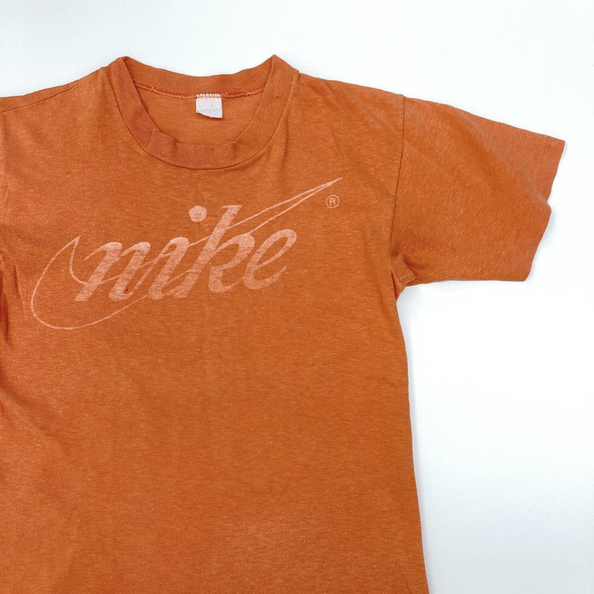 70s NIKE SPRUCE VINTAGE ロゴ スウォッシュ オレンジ ナイキ スプルース 半袖 Tee ビンテージ 3070415_画像3