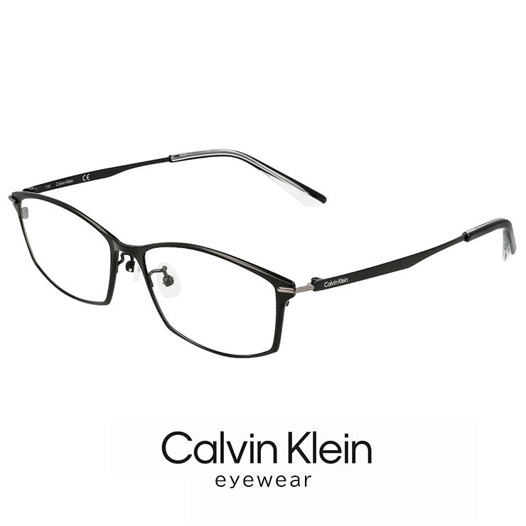 新品 カルバンクライン メンズ メガネ ck21134a-001 calvin klein 眼鏡 めがね チタン メタル フレーム スクエア 型 黒ぶち 黒縁