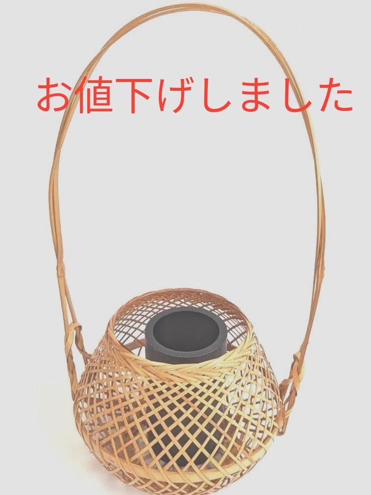 花かご 手持ち付き 花籠 花入れ 竹細工 竹工芸 茶道具 竹籠 花かご 手持ち付き 花籠 花入れ 竹細工 竹工芸 茶道具 竹籠
