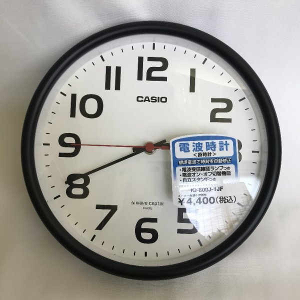☆美品☆ CASIO 電波時計(掛時計/置時計兼用) IQ-800J-1JF (ブラック) 78 00185_画像1