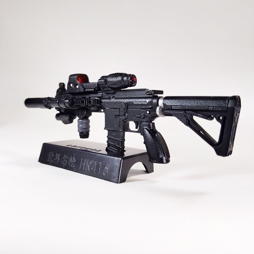 アサルトライフル　HK416 プラモデル　完成品　全塗装　ガンプラ　ガンダム　武器　アクションフィギュア　ミリタリー模型　