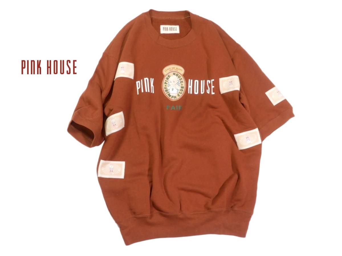 【即日発送】 HOUSE PINK ピンクハウス ヴィンテージ 可愛い☆キューピー L プルオーバー スウェット ロゴ ワッペン 半袖カットソー 【即日発送】 HOUSE PINK ピンクハウス ヴィンテージ 可愛い☆キューピー L プルオーバー スウェット ロゴ ワッペン 半袖カットソー