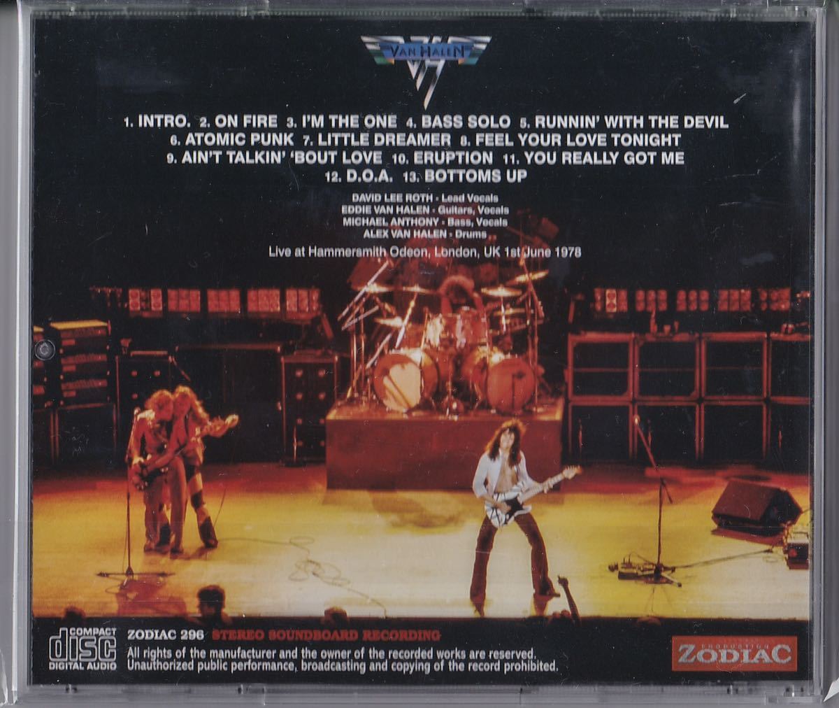 [ стерео SBD] VAN HALEN / DEFINITIVE HAMMERSMITH 1978 ( Press 1CD) Van * разделение Len 