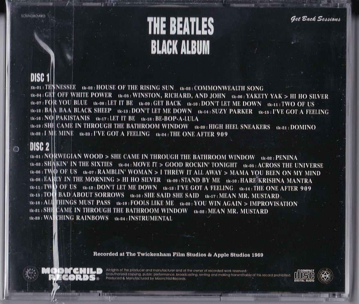 Moonchild THE BEATLES / BLACK ALBUM (プレス2CD) ザ・ビートルズ Paul McCartney ポール・マッカートニー John Lennon George Harrison_画像2