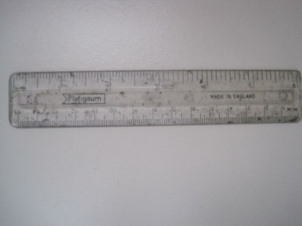 送料無料　レア品　Platignum プラティグナム 15cm定規　made in England 英国製 イギリス製 ruler ルーラー 15センチものさし　筆記用具_画像1