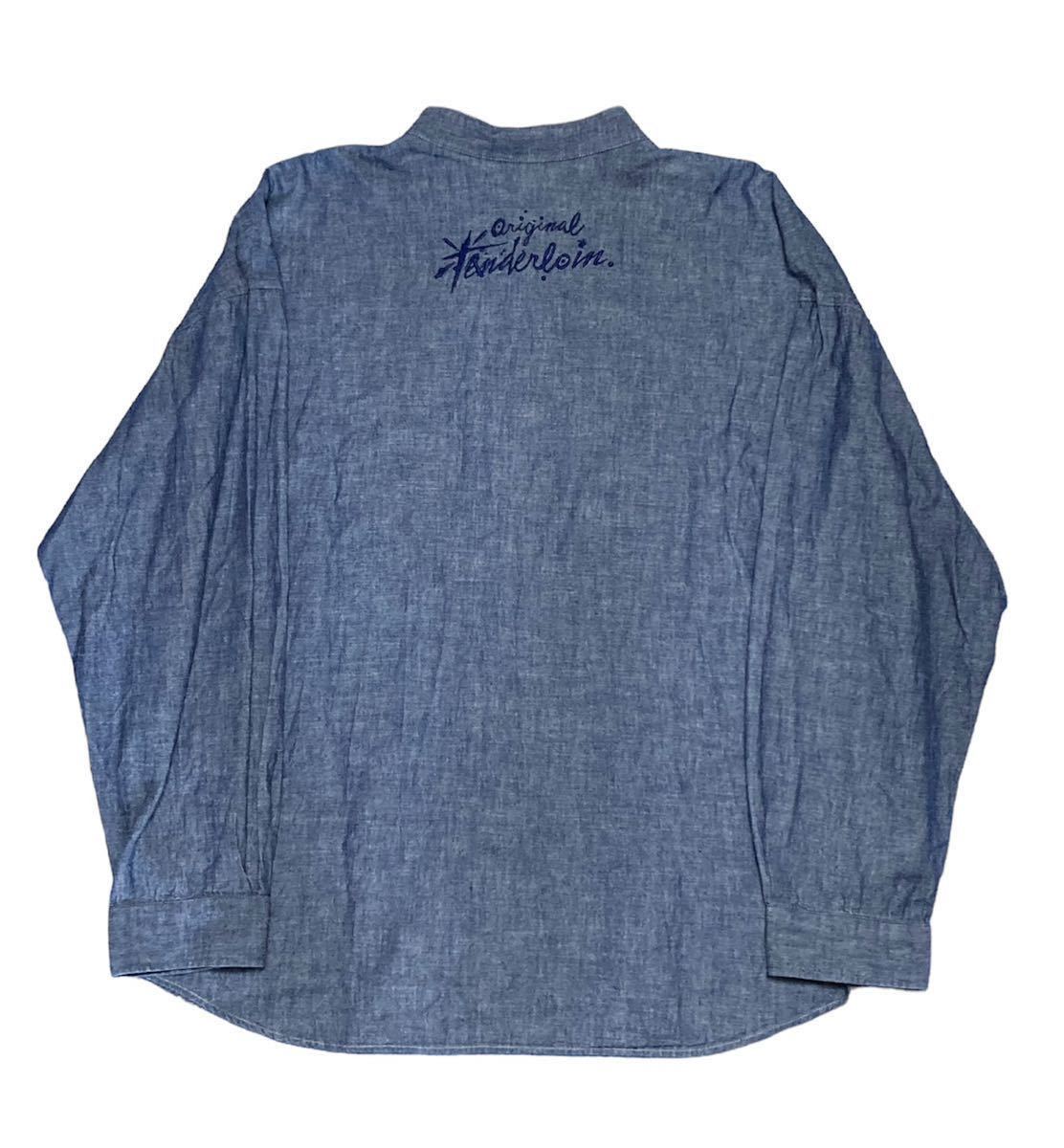 【即決】21SS Mサイズ テンダーロイン STAND SHT CHAMBRAY L/S スタンド シャンブレー シャツ_画像3