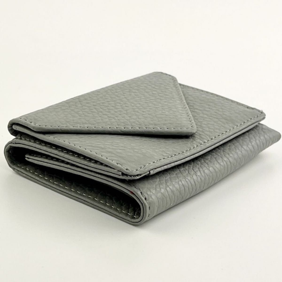 新品 未使用 牛本革 ミニ財布 レディース 三つ折り 本革 コンパクト 小さい 財布 レター型