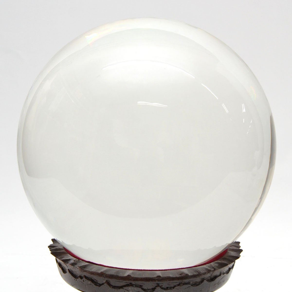 水晶玉 25㎝ 24kg 無色透明 大きいサイズ 箱・台座付き [S206342](置物