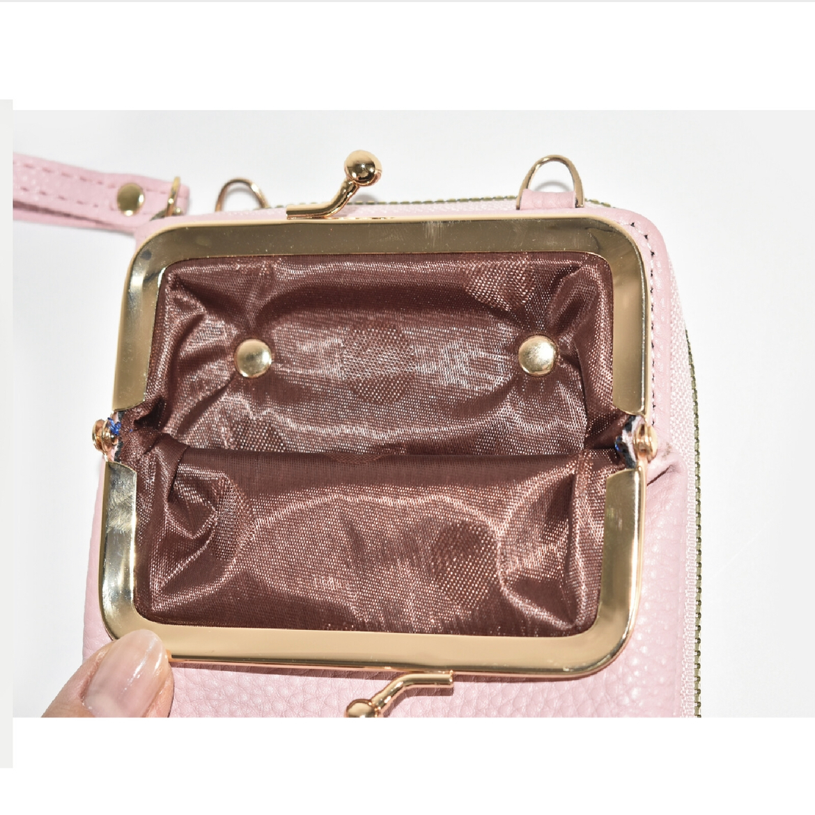 o purse shoulder Mini shoulder Mini bag smartphone shoulder . purse pochette smartphone pochette bulrush . lady's pink 