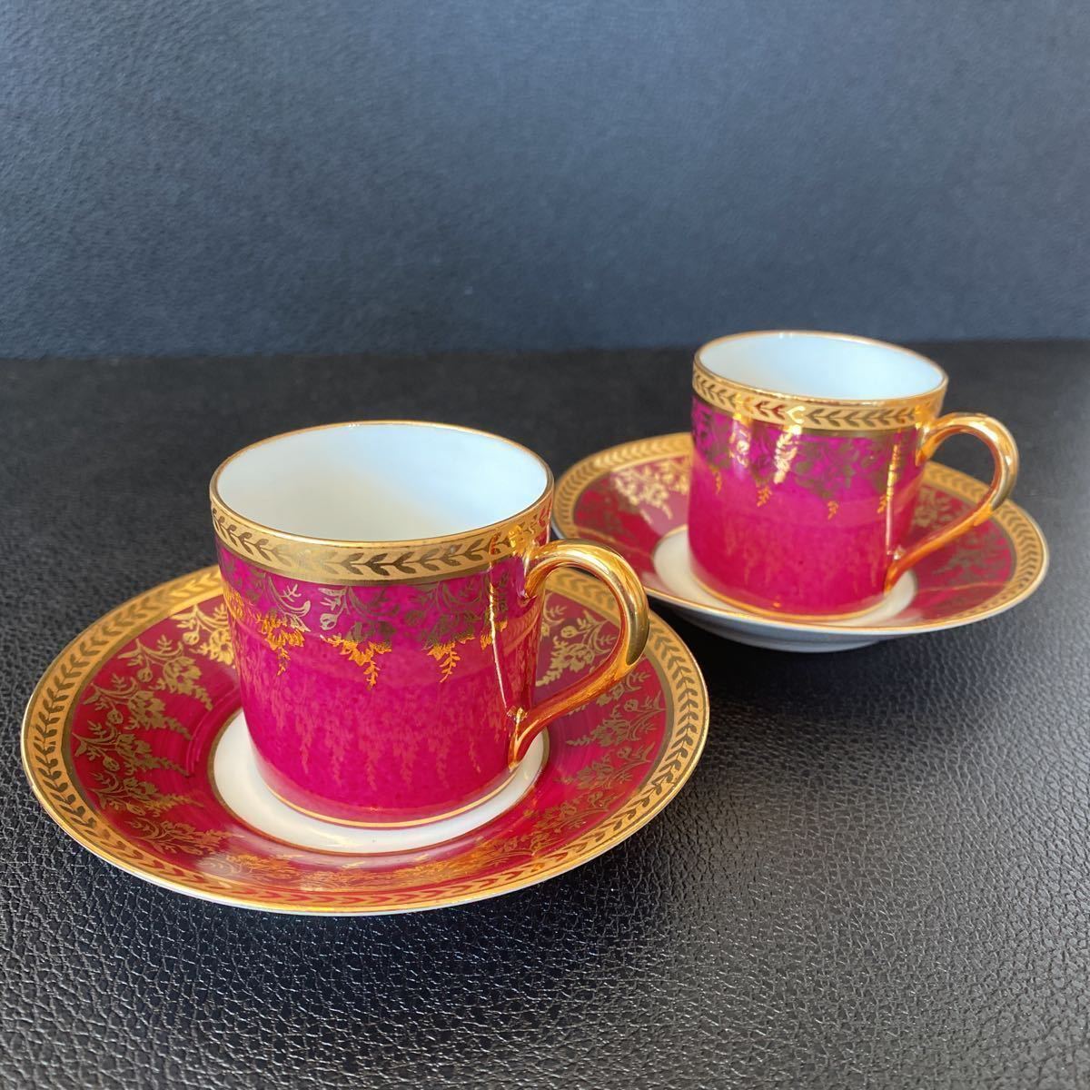 高級品市場 ｈ417 Royal worcester cup and saucer with enamel jewels