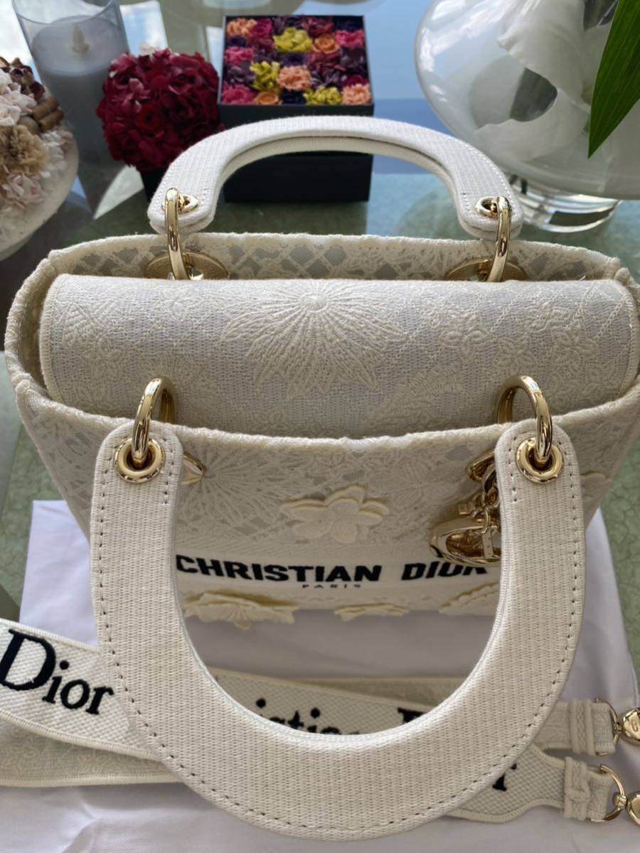 【残りわずか国内入手困難】Dior バッグ ミニレディD-Lite 入手困難!DIOR LADY D-LITE レディディオール レースバッグ