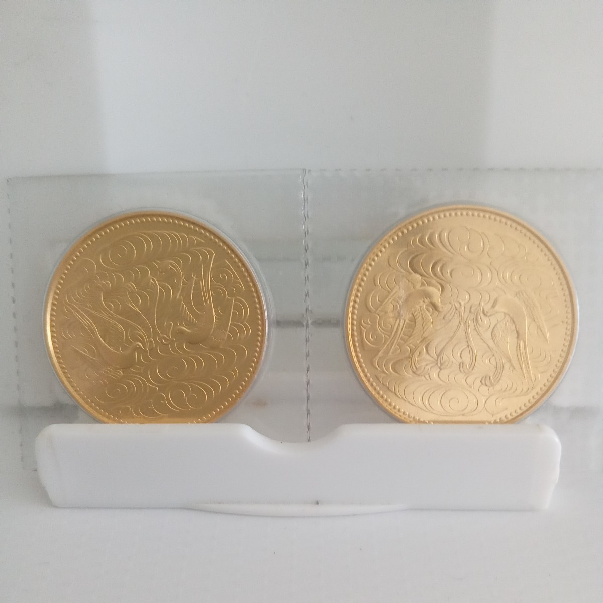 未使用品】天皇陛下御在位60年拾万円記念硬貨/昭和61年/2枚ブリスター