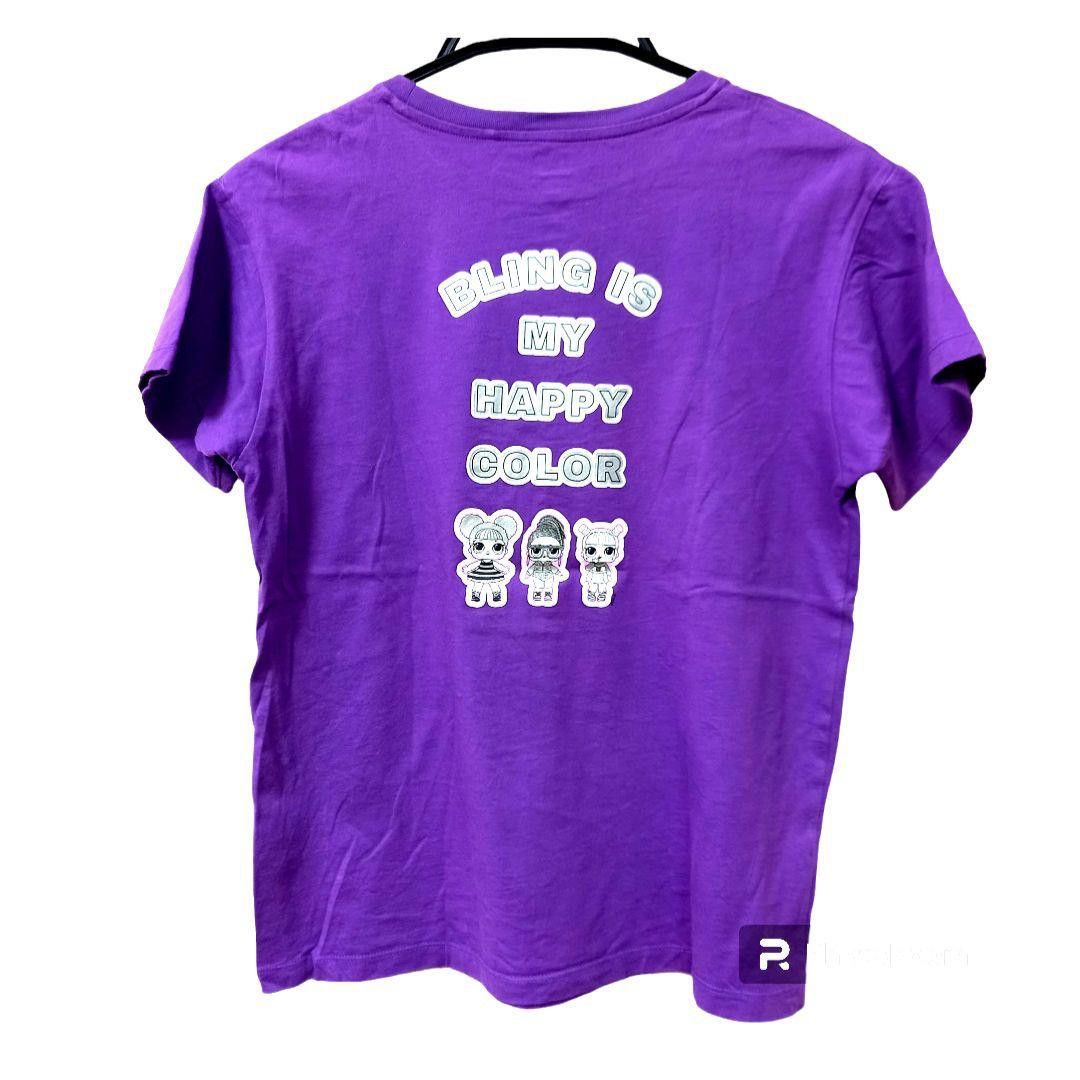 UNIQLO ユニクロ  LOL コラボ 半袖 半袖Tシャツ 140 キッズ 子供服 紫 パープル 人形 オモチャ 海外 