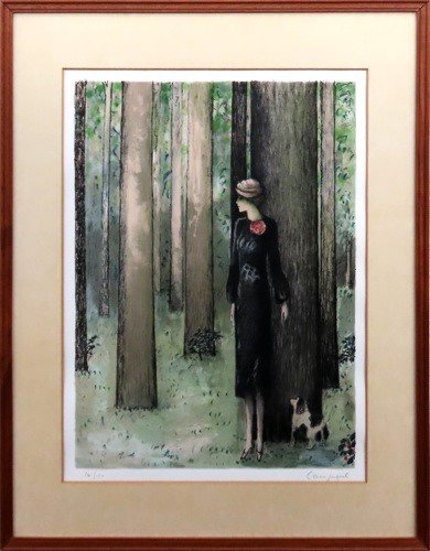 カシニョール　「森のはずれで」　版画　限定150部　【正光画廊】
