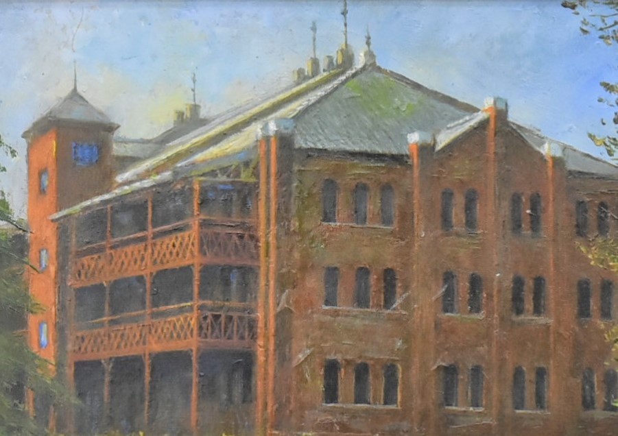  two . member . polite .... see person . impression . give.. wonderful ..! height mountain chapter .SM [ Yokohama red brick warehouse ] oil painting .[ regular light ..]