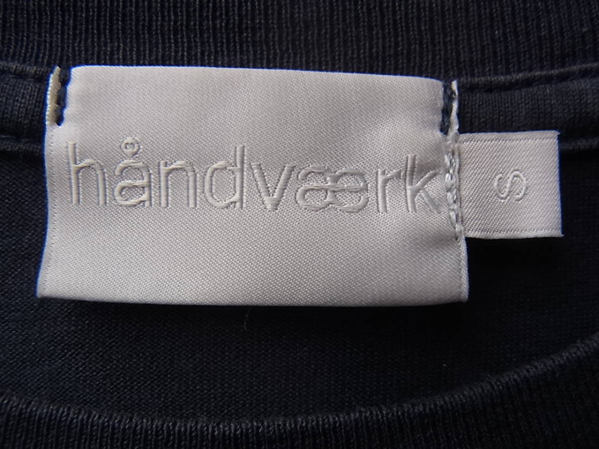 handvaerk 　ハンドバーク 　手紡ぎピマコットン素材　五分袖Tシャツ　サイズ S ダークネイビー　ペルー製_画像4