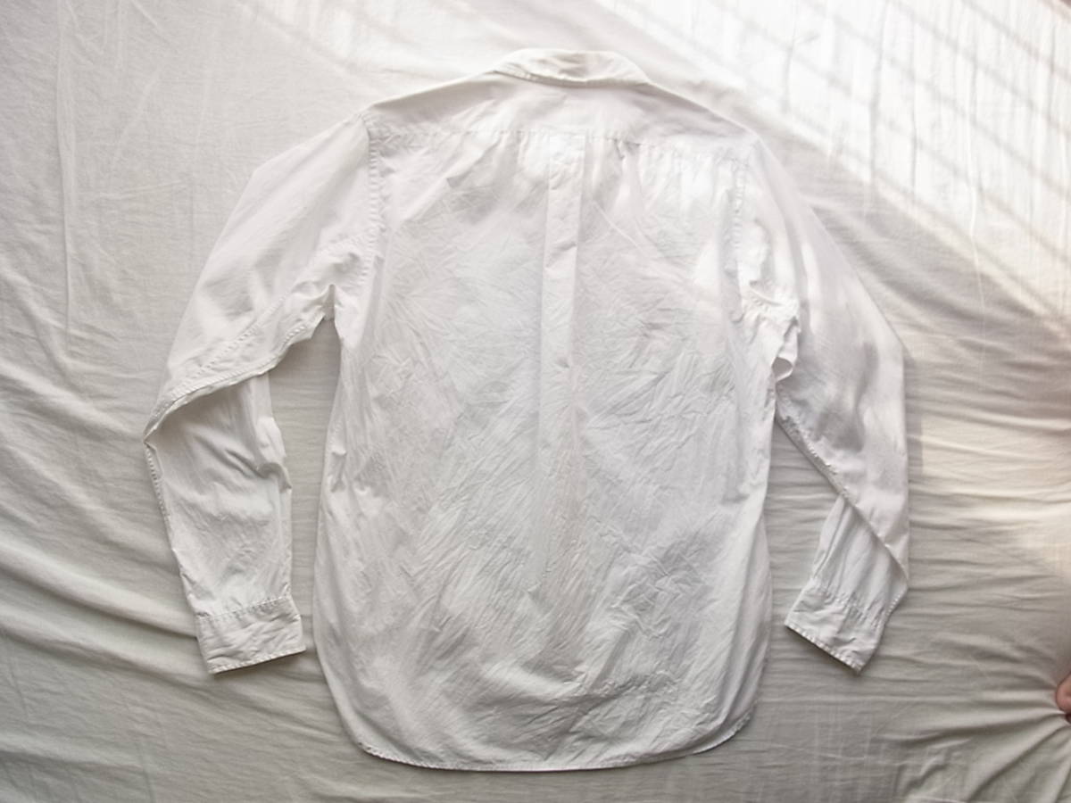 ENGINEERED GARMENTS  エンジニアド ガーメンツ ボタンダウンシャツ サイズ L MADE IN USA  ホワイト 薄く汚れ有りの画像4
