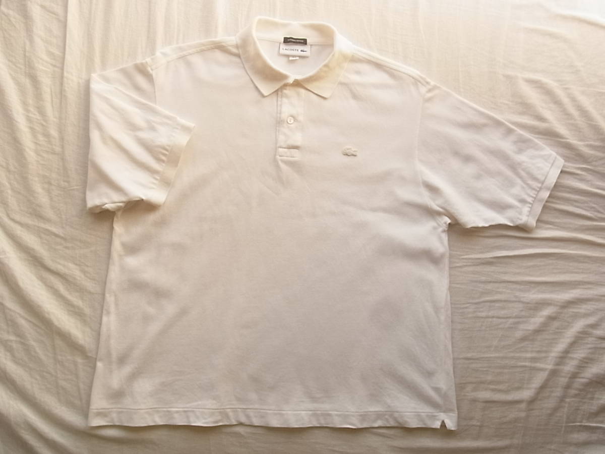 LACOSTE ラコステ　鹿の子素材　オーバーサイズ　ポロシャツ　サイズ 3 日本製 　ホワイト　　 型番 PH097PL_画像1