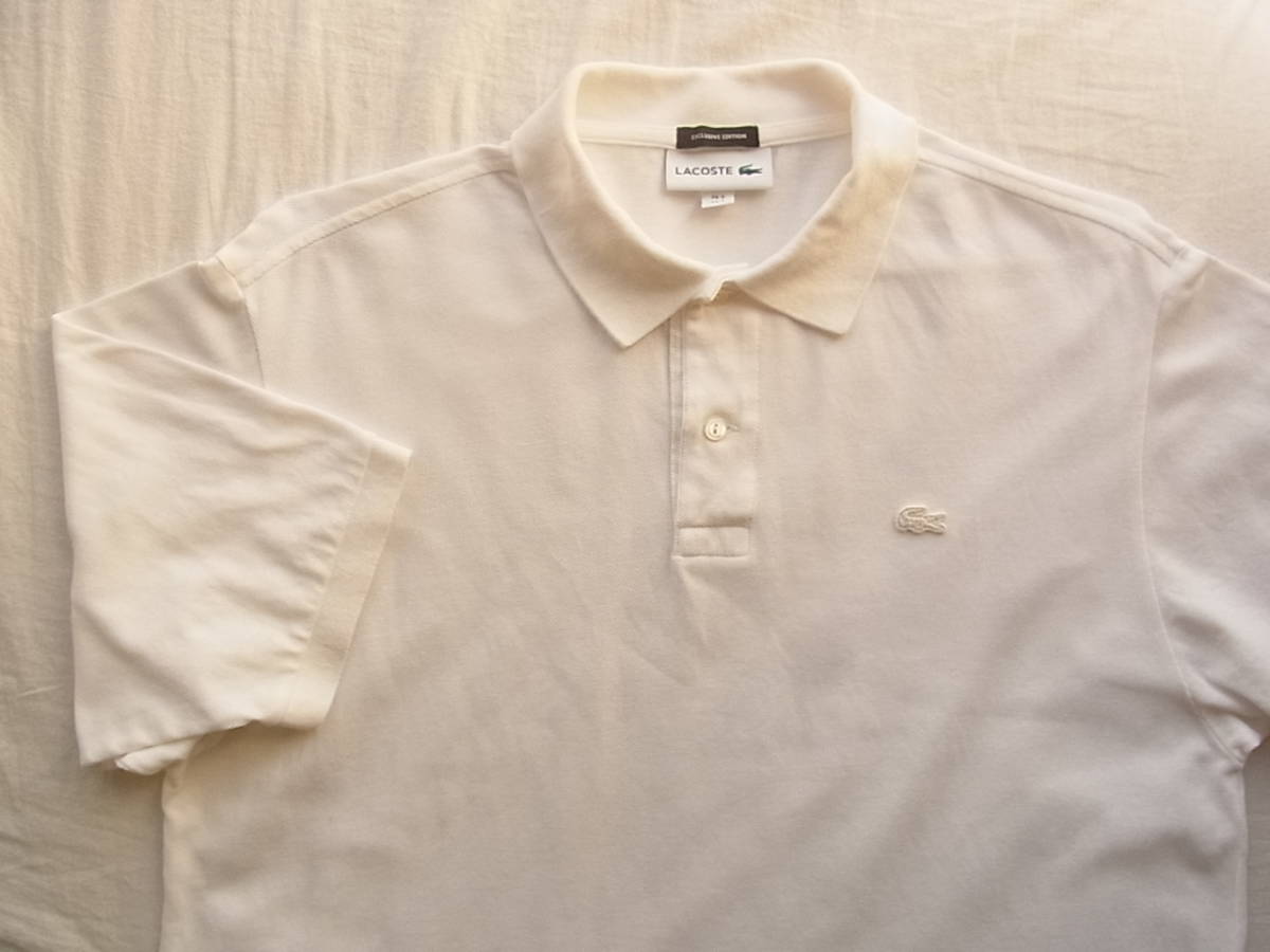 LACOSTE ラコステ　鹿の子素材　オーバーサイズ　ポロシャツ　サイズ 3 日本製 　ホワイト　　 型番 PH097PL_画像2