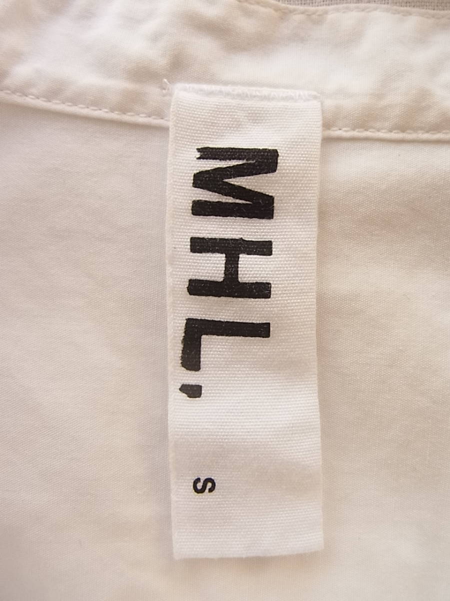 M H L, Margaret Howell cotton Broad material A line band color white shirt size S