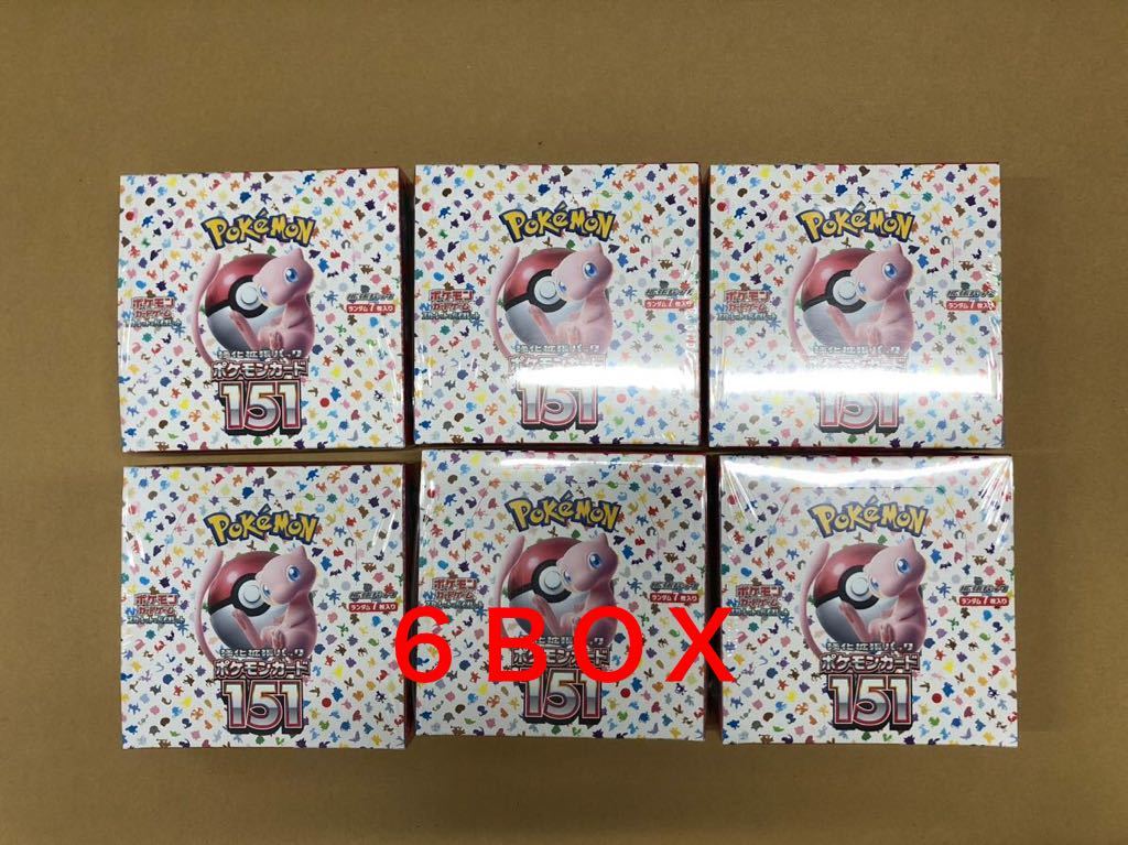 ポケカ１５１ 6BOX 新品、未開封、純正シュリンク付き スカーレット