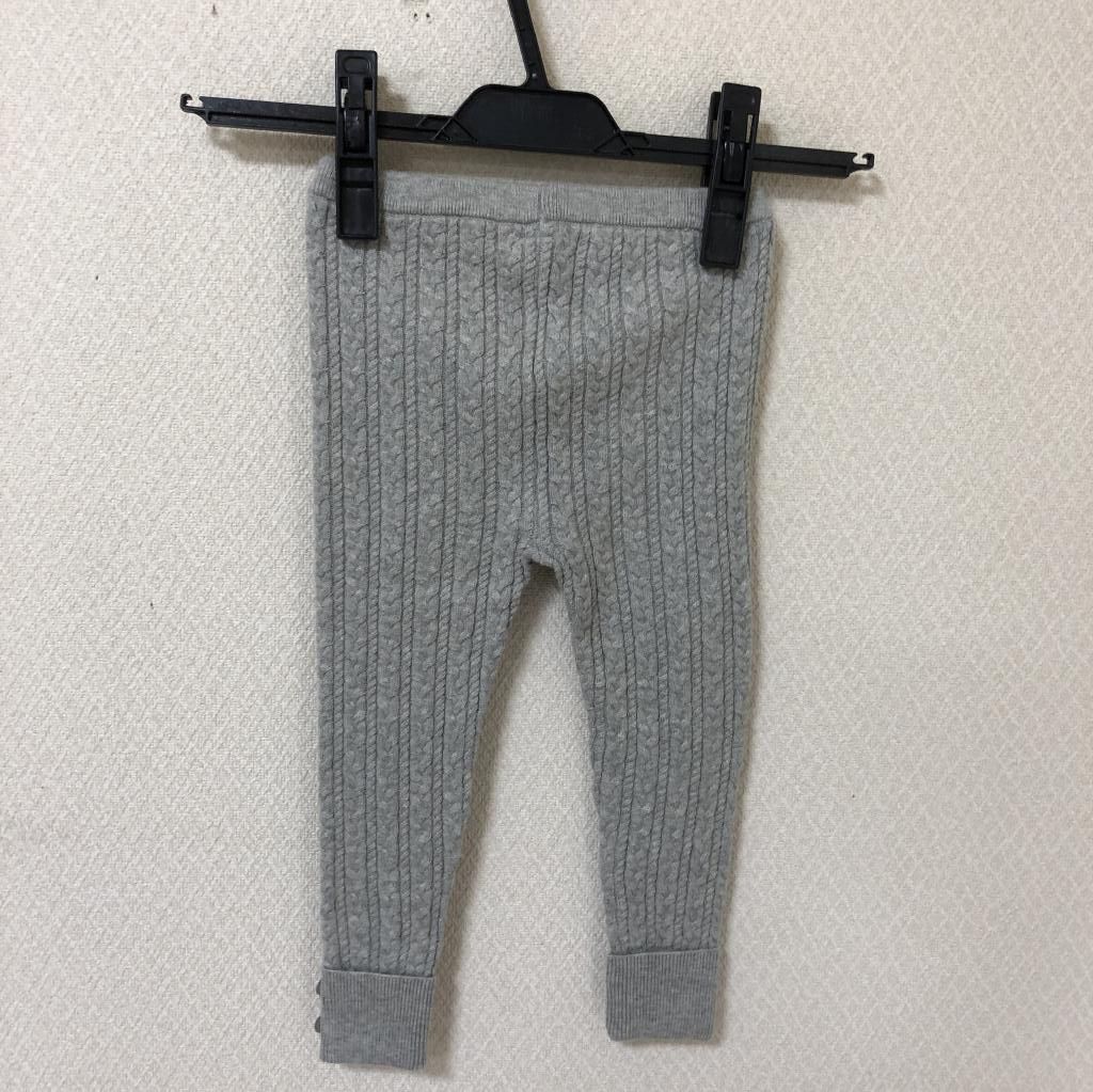 babyGAP ギャップ　ベビー用　ニットレギンス　グレー　ケーブル編み　80-90_画像2