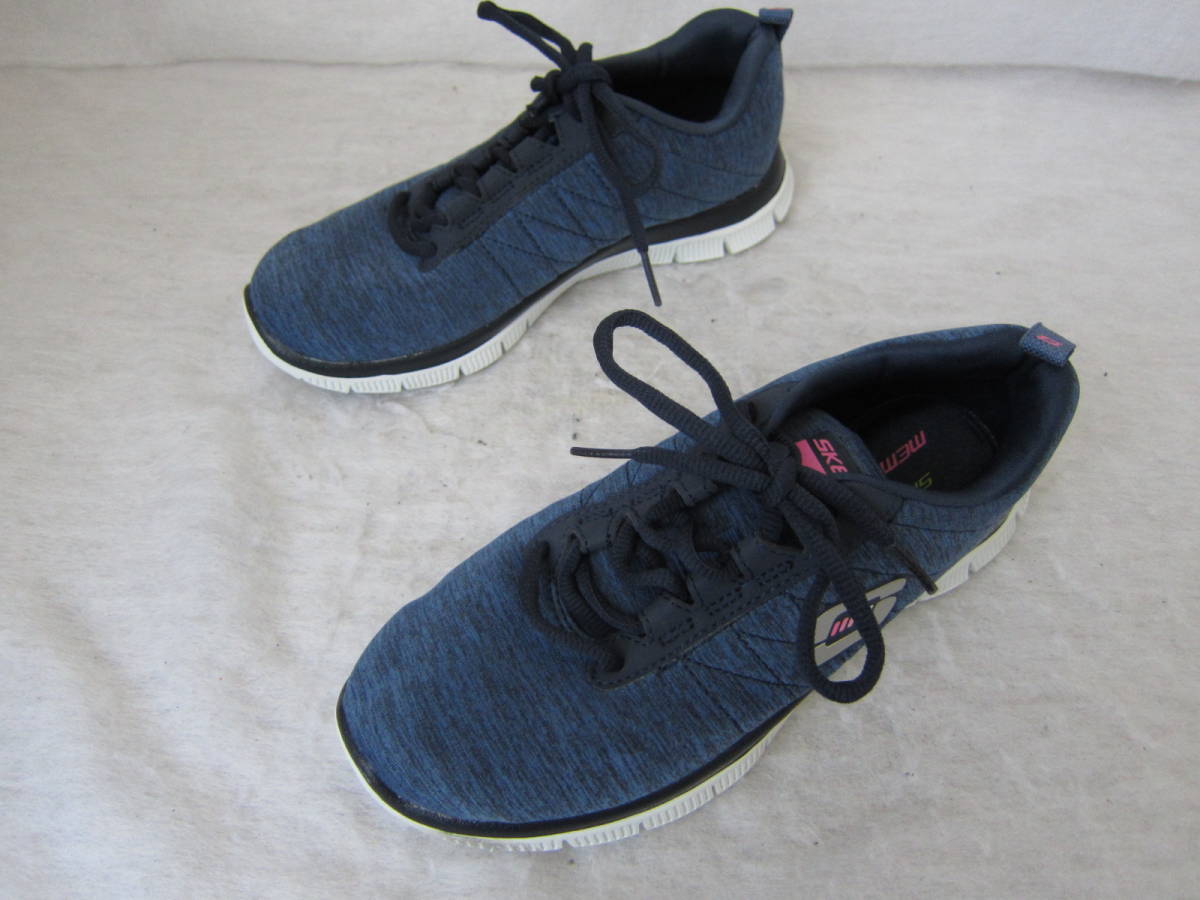 SKECHERS　Flex Appeal - Next Generation（スケッチャーズ）（11883）　紺　　wm22㎝　US5　　レディース　2015年製　　着用少　　ok2308A_画像2